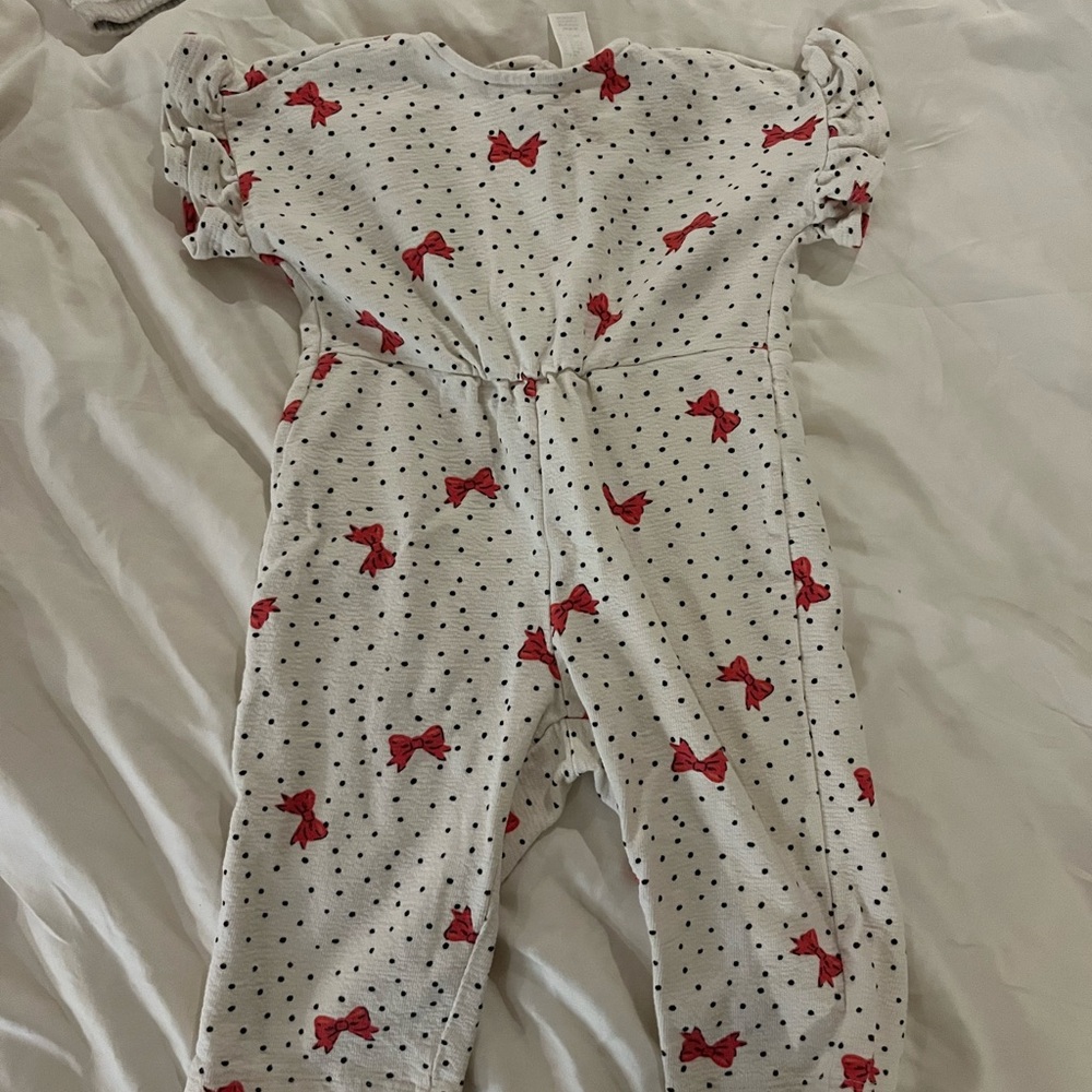 GAP Kids One Piece in White with Red and Black Accents
